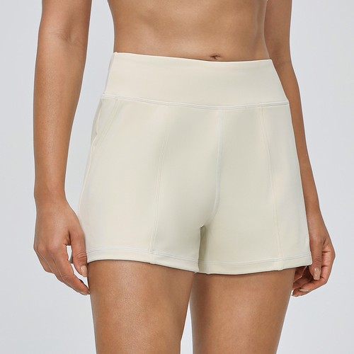 Damen Sommer Atmungsaktiv Fitness Sport Shorts Hohe Taille Abnehmen Yoga Shorts - Bild 4 von 26