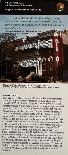New MAGGIE WALKER NHS NATIONAL PARK SERVICE RACK CARD Unigrid/Brochure NPS