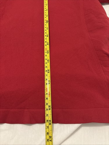 Athleta Gr. Large Flurry Seamless Turtleneck Top Clover Berry Red Cabin Core Slim - Bild 7 von 11