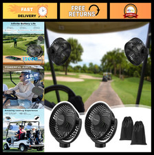 2-Pack Rechargeable Magnetic Golf Cart Fan, 1...