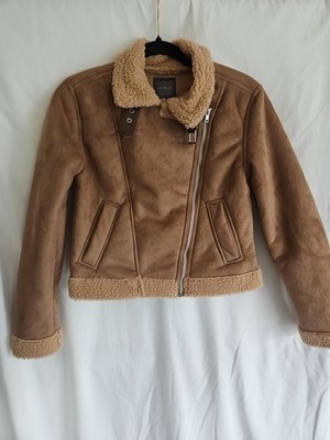Ultra Flirt Women's Faux Suede Sherpa Moto Jacket