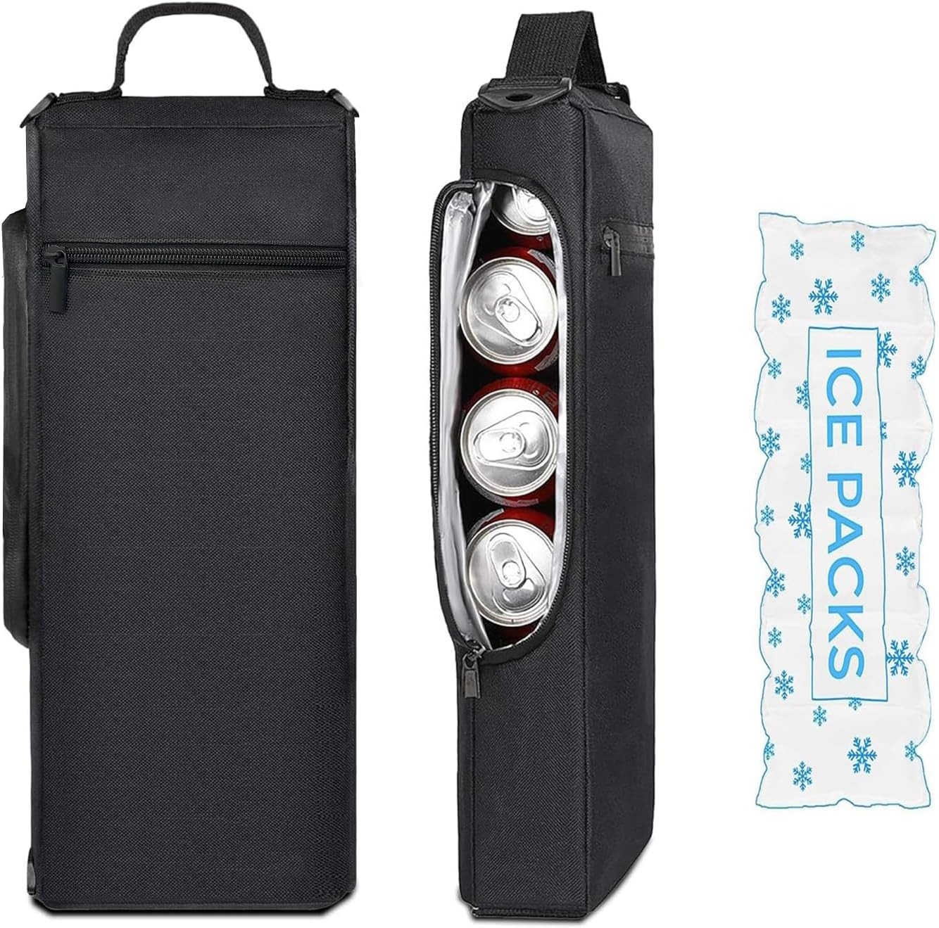 Bag With Ice Pack, Keeps Drinks Cold For Hours,holds 6 Pack 