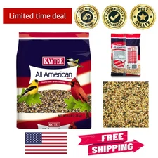 All American Wild Bird Food Seed Blend, 5 Pounds - Rich in Black Oil Sunflower