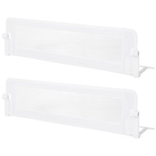 2PCS 60 In Bed Rail Guard for Toddlers Swing Down Children Safety Bedrail White
