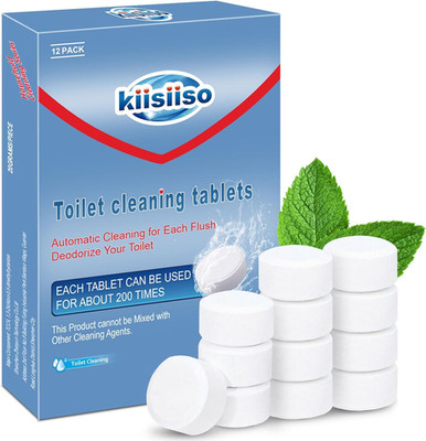 Toilet Bowl Cleaner Tablets, 12 Pack, Lime and Rust Removers, Automatic Tank Cle