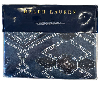 Ralph Lauren Home Francoise King Duvet Cover - Blue / Navy - retail $425