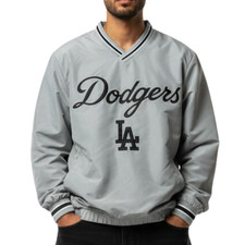 Los Angeles Dodgers Genuine Merchandise MLB Windbreaker Mens Jackets - Light Gre