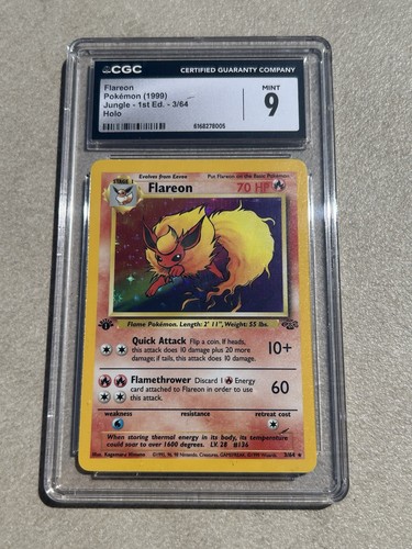 Flareon (1st Edition) graded CGC 9 for sale on eBay
