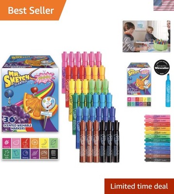 Scented Washable Markers, Chisel Tip Marker, Assorted Colors, 36 Count