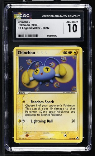 Chinchou graded CGC 10 for sale on eBay