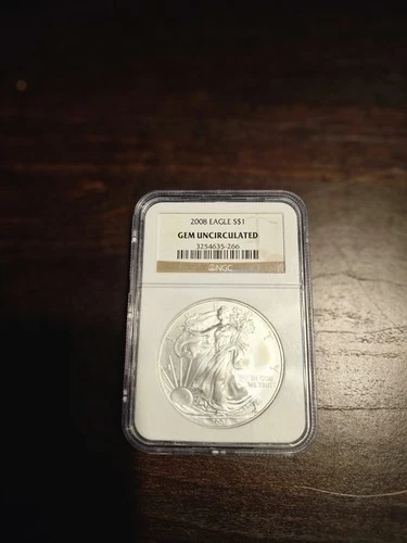 2008 American Silver Eagle NGC Gem Uncirculated