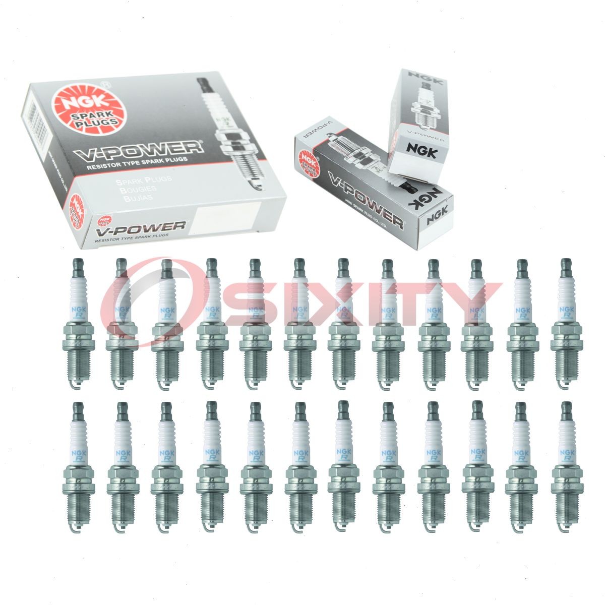 24 pcs NGK V-Power Spark Plugs for 2011-2012 Maybach 62 5.5L 6.0L - Engine eb
