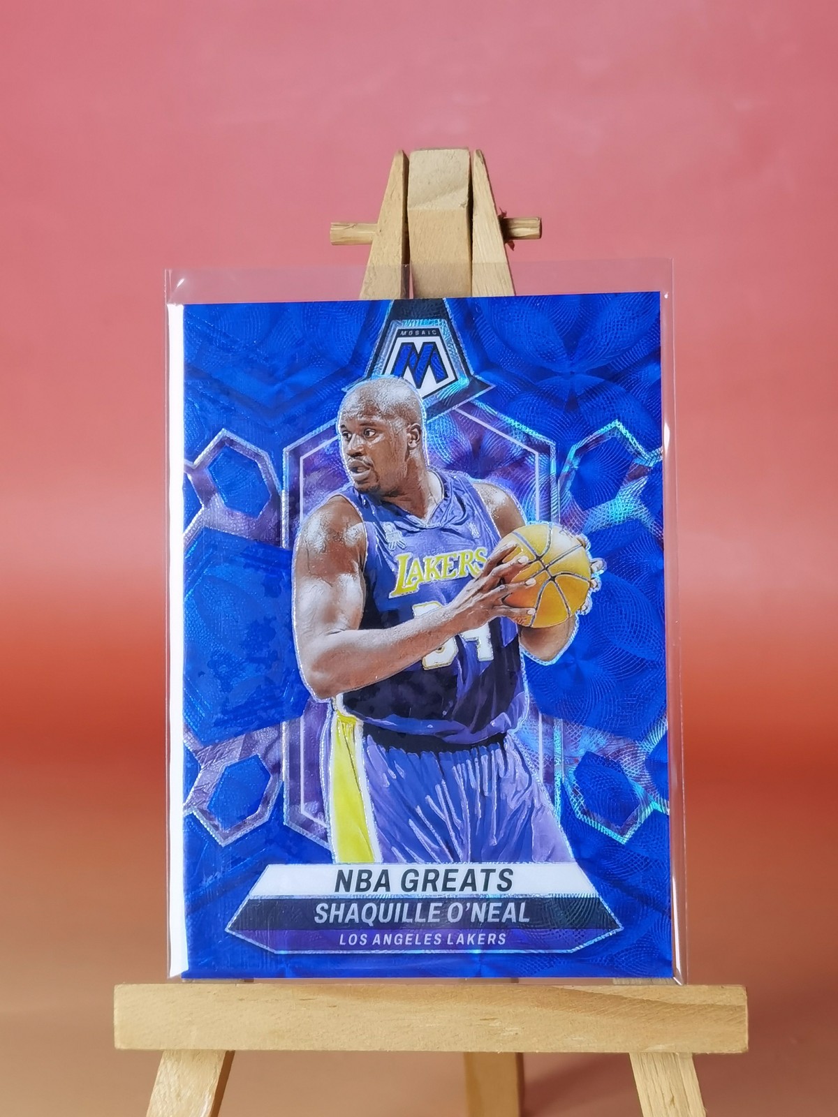 2023-24 Panini Mosaic Shaquille O'Neal #296 Greats Blue Scope /25