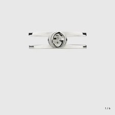 Authentic Gucci Interlocking G Silver Ring