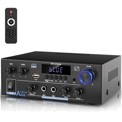 Romica AK55 Stereo Audio Amplifier, 2 Channel 500W Bluetooth 5.0 Home Theater...