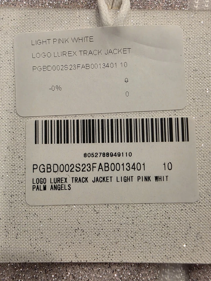 Palm Angels Lure 轨道夹克浅粉色全新带盒。 零售价 250 美元 — 第 4/4 张图片