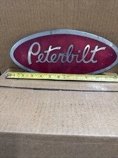 Peterbilt Hood Emblem Nameplate Badge 12 Long 5.25 High Vintagefree Shipping Peterbilt Hood Emblem Nameplate Badge 12 Long 5.25 High Vintagefree Shipping