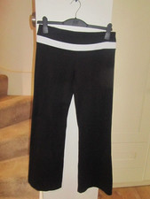 lululemon black/white stretchy flared leggings us 10 R