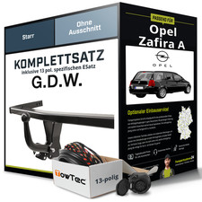 Anhängerkupplung starr für OPEL Zafira A +E-Satz (AHK und ES)