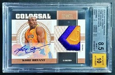 2010-11 National Treasures KOBE BRYANT #13/25 Colossal Patch Auto BGS 8.5/10