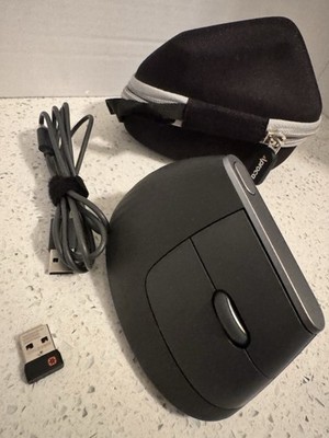 Logitech MX Vertical Ergonomic Bluetooth Mouse M-R0074 Wireless w/Dongle & Cable