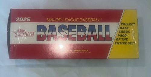 2025 Topps HERITAGE MLB Baseball MEGA Box sigillato in fabbrica 136 carte/17 confezioni NUOVO - Foto 3 di 4
