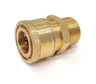 #ad M22 MPT X 3 8quot; Brass Quick Connect Coupler for Pressure and Power Washers 14mm $11.49