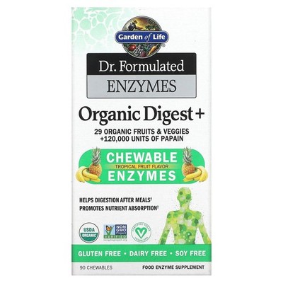 Garden Of Life - Dr. Formulated Enzymes Organic - 90 chewable EXP 10/27