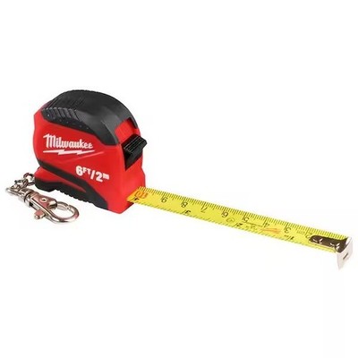 Milwaukee Mini Tape Measure Keychain 6ft / 2m 48-22-1706 Functional Tool NEW