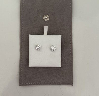 2 kt runde Lab Created Diamant Ohrringe Sterlingsilber