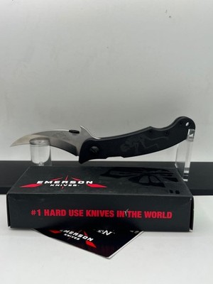 *NIB*EMERSON MINI ELVIA WAVE''2.75'' HAWKBILL CPM-154CM *BLACK G-10 SKELETON*