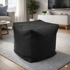 Waterproof Cube Bean Bag Footstool Indoor Outdoor Pouffe Ottoman Seat Foot Rest