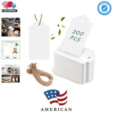 300PCS Gift Tags with String Attached, 1.7 x 2.8 inch Kraft Paper Hang Tags f...