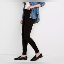 Lands End High Rise Ponte Polished Leggings Black Size 8 NWT