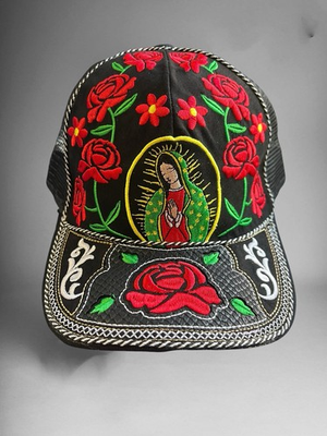 #ad Gorra Vaquera Virgen Cachucha Guadalupe Western Trucker Cap Flowers Saint Mary $34.79