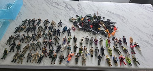 Huge Lot Of 80 GI JOE & The CORPS ARAH Figure Lot WEAPONS 80s 90s