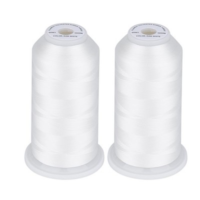 Bobbin Thread 60WT Filament Polyester for Quilting 5000M White