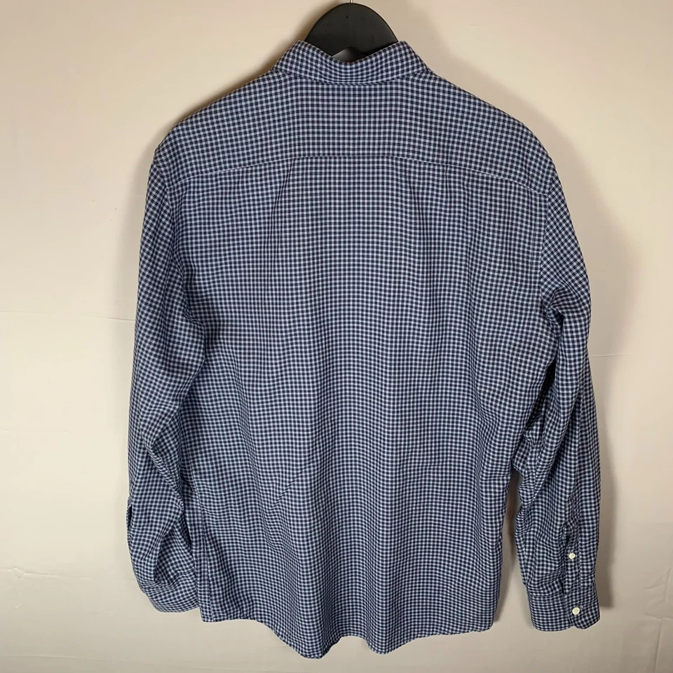 Camisas de vestir ZEGNA para hombre con botones contemporáneas 100 % algodón azul a cuadros grandes Foto 3 de 4