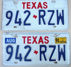 Original 1980 S Texas State Auto License Plates Ebay