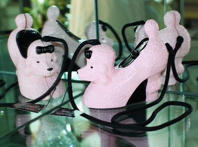 TIMMY WOODS PINK POODLE SWAROVSKI CRYSTAL DOG PURSE CLUTCH PUPPY