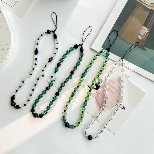 Cell Phone Short Lanyard Strap Crystal Bead Hanging Rope Anti-Lost Chain Pendant - 第 12/16 張圖片