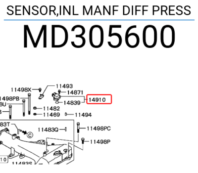 MAP Sensor for Mitsubishi EVO 7 8 (some) MD305600 MDP SENSOR CT9A MAP Sensor for Mitsubishi EVO 7 8 (some) MD305600 MDP SENSOR CT9A