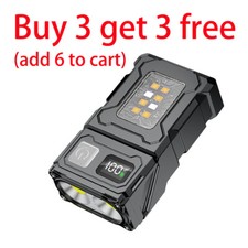Portable Pocket LED Flashlight Magnetic USB Rechargeable Mini Torch Work Light