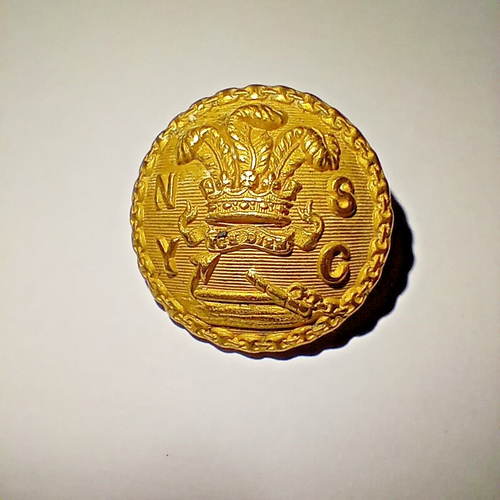 EARLY ANTIQUE VINTAGE GILT BRASS NORFOLK & SUFFOLK YACHT CLUB BUTTON by