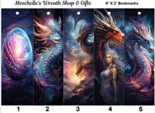 Mystical Fantasy Dragon 5 Themed Bookmarks