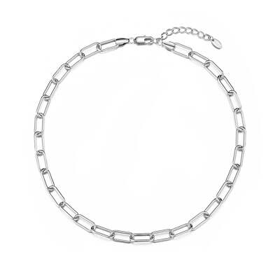 Silver Plated Paperclip Necklace