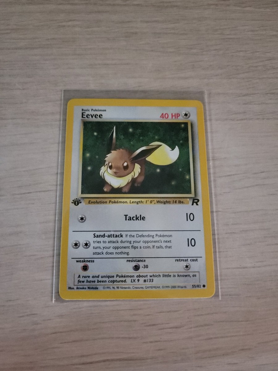 Pokémon Team Rocket Set 1st Edition Eevee 55/82 Regular Finish