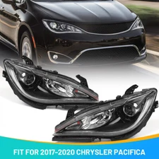 Pair HID/Xenon LED Headlights For Chrysler Pacifica 2017-2020 w/ Bulbs & Ballast