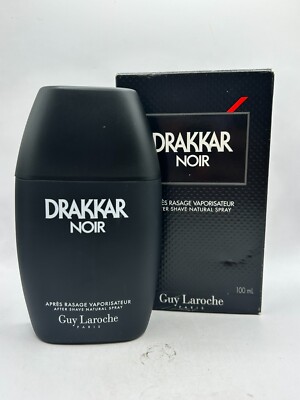 GUY LAROCHE COSMAIR DRAKKAR NOIR 100ML VINTAGE AFTERSHAVE SPRAY (NEW WITH BOX)