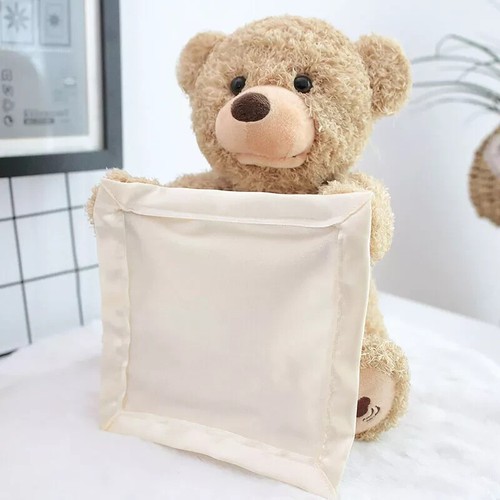 Peek A Boo Teddy Bear Plush Interactive Soft Toy Doll Kids Birthday Gift AU - Picture 4 of 6